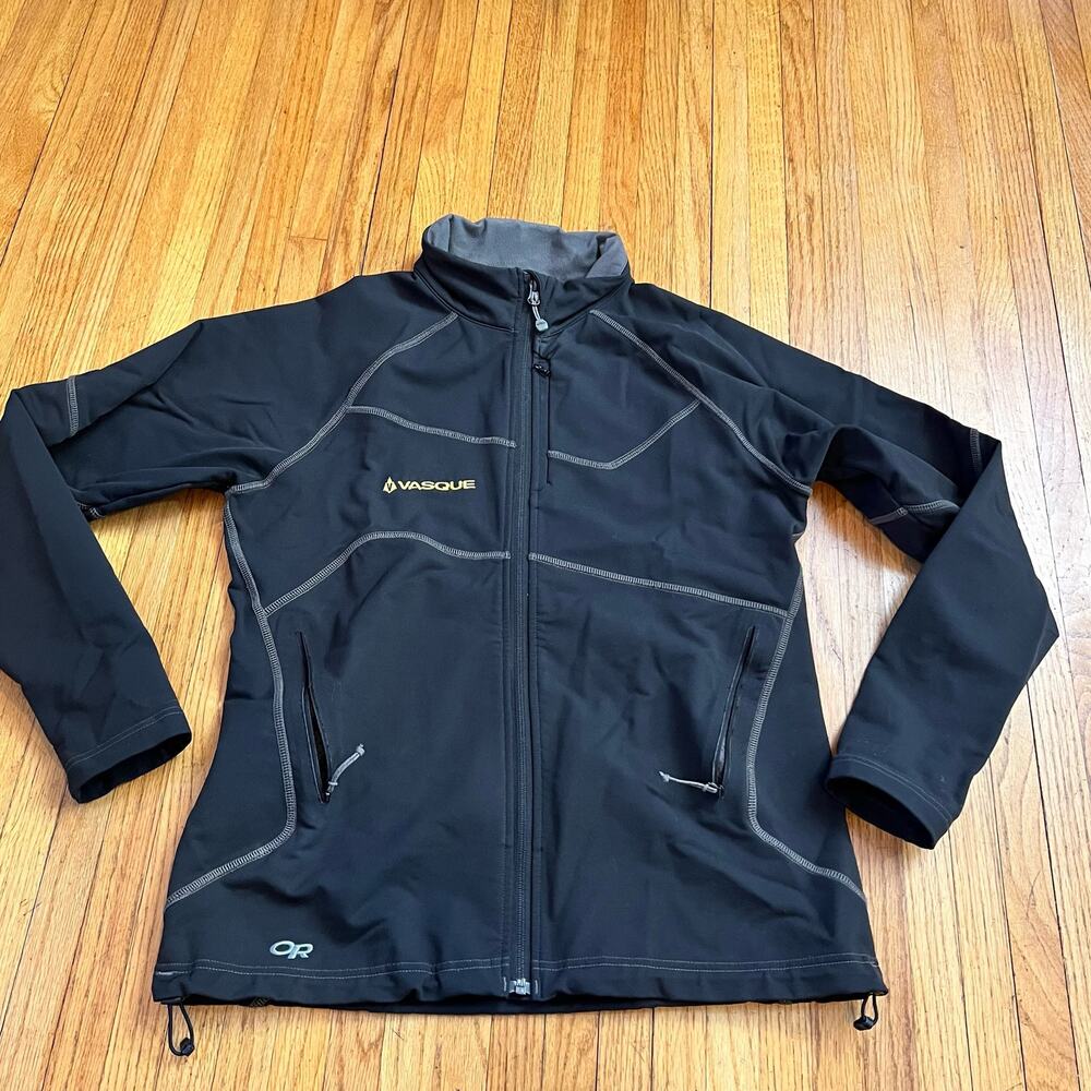 Outdoor Research Jacket Womens Large ? Lightweight Vasque Hiking Coat Black